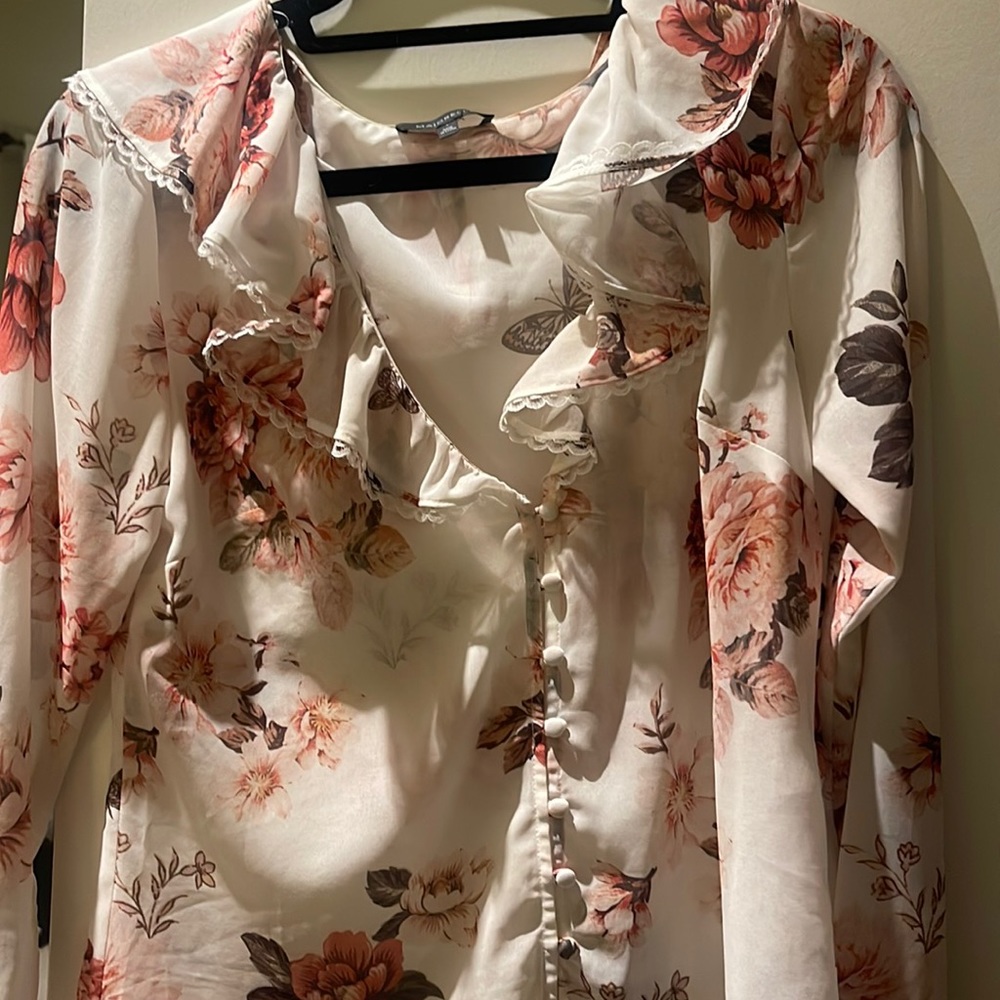 Majorelle floral blouse